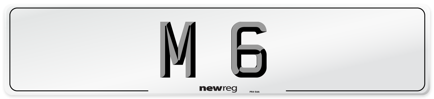 M 6 Number Plate from New Reg